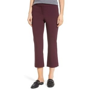 Nordstrom Halogen Kick Flare Burgundy Ankle Pant